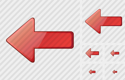 Arrow Left Red Icon Arrow Left Red Icon