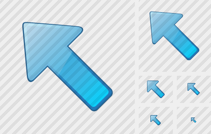 Arrow Left Up Blue Icon Arrow Left Up Blue Icon