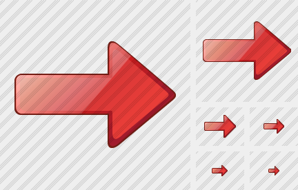 Arrow Right Red Icon