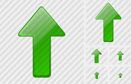 Иконка Стрелка Вверх Зелёная