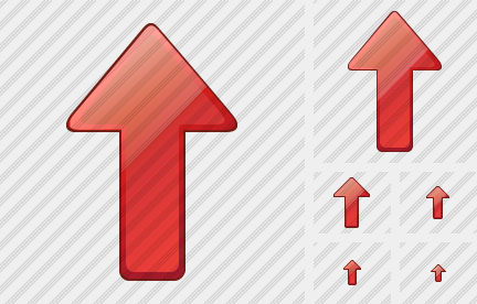 Иконка Стрелка Вверх Красная