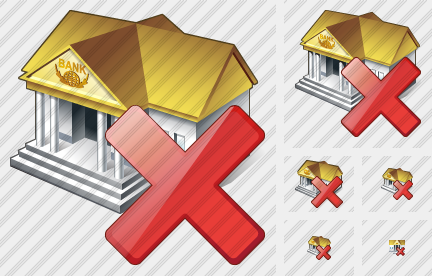 Bank Delete Icon Bank Delete Icon