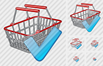 Basket Ok Icon Basket Ok Icon