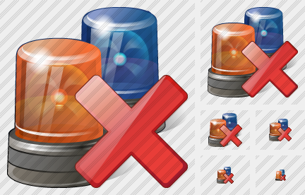 Beacon Light Delete Icon Beacon Light Delete Icon