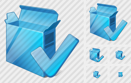 Box Open Ok Icon Box Open Ok Icon