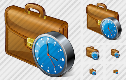Breafcase Clock Icon Breafcase Clock Icon