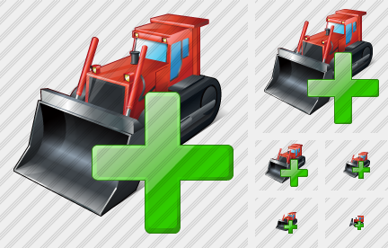 Bulldozer Add Icon Bulldozer Add Icon