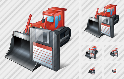 Bulldozer Save Icon Bulldozer Save Icon