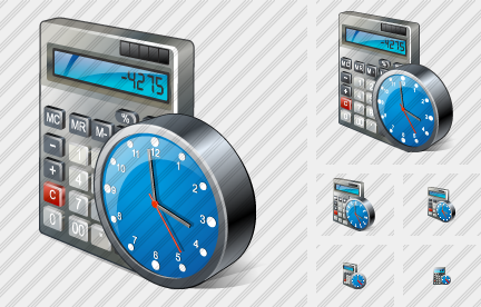 Calculator Clock Icon Calculator Clock Icon