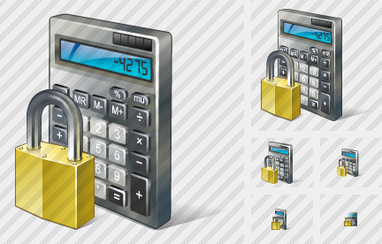 Calculator Locked Icon Calculator Locked Icon