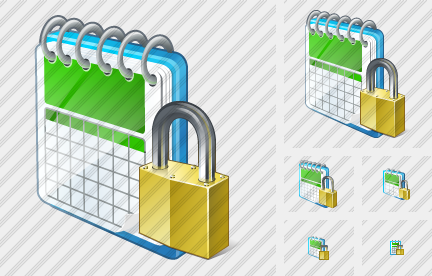 Calendar Locked Icon Calendar Locked Icon