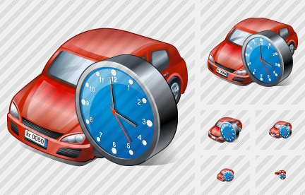Icona Automobile Orologio Icona Automobile Orologio