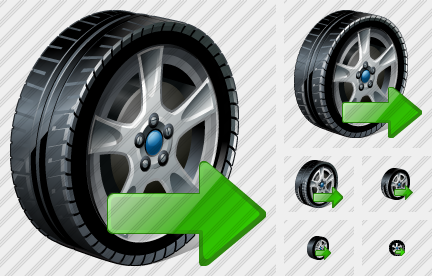 Icône Car Wheel Export