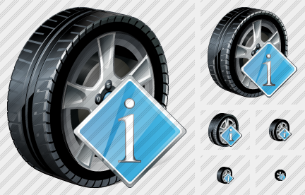 Car Wheel Info Icon