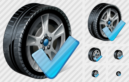 Icono Car Wheel Ok