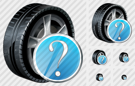 Car Wheel Question Icon