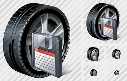 Car Wheel Save Symbol