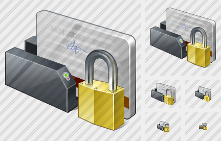 Icône Card Reading Device Locked