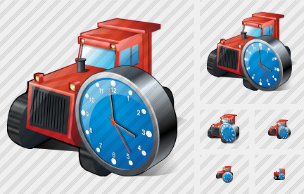 Catterpillar Tractor Clock Symbol