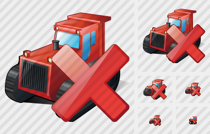 Catterpillar Tractor Delete Icon