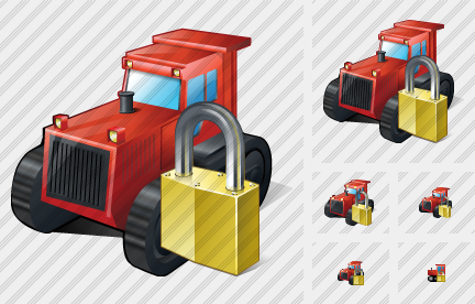 Catterpillar Tractor Locked Icon Catterpillar Tractor Locked Icon