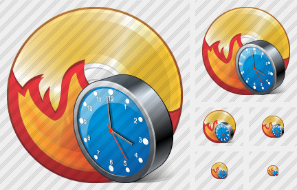 CD Burn Clock Icon CD Burn Clock Icon