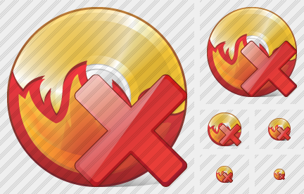 CD Burn Delete Icon CD Burn Delete Icon