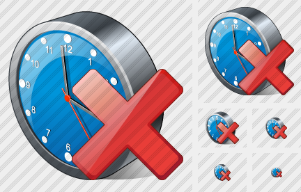 Clock Delete Icon Clock Delete Icon