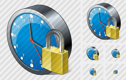 Clock Locked Icon Clock Locked Icon