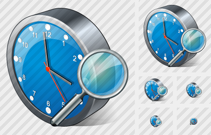 Clock Search Icon Clock Search Icon