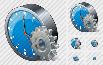 Icône Clock Settings