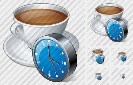 Icona Tazzina di Caffè Orologio Icona Tazzina di Caffè Orologio