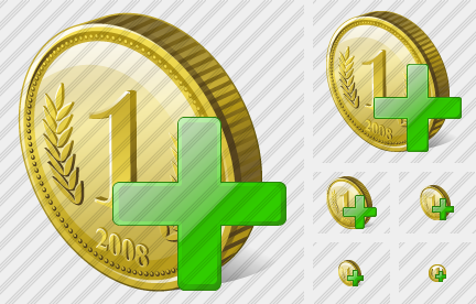 Coin Add Icon Coin Add Icon