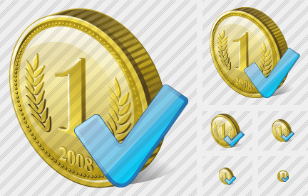 Coin Ok Icon Coin Ok Icon