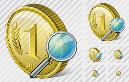 Coin Search Icon Coin Search Icon