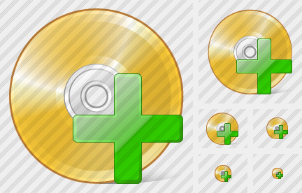 Compact Disk Add Icon
