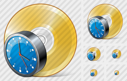 Icona Compact Disc Orologio Icona Compact Disc Orologio