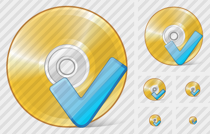 Compact Disk Ok Icon