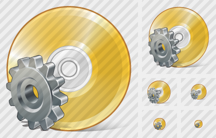 Icône Compact Disk Settings