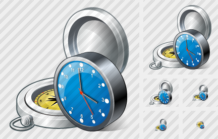 Compass Clock Icon