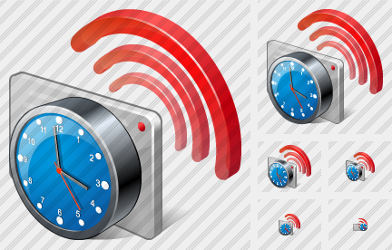 Contactless Chip Card Clock Symbol