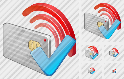 Contactless Chip Card Ok Symbol