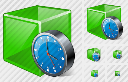Cube Clock Icon Cube Clock Icon