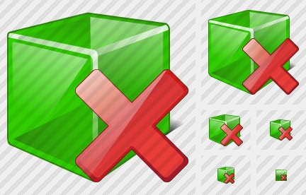 Cube Delete Icon Cube Delete Icon
