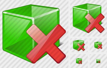 Cube Delete Symbol