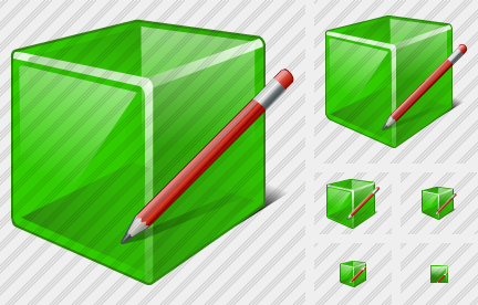 Cube Edit Icon Cube Edit Icon