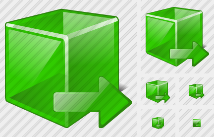 Cube Export Icon Cube Export Icon