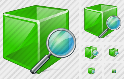 Cube Search Icon Cube Search Icon