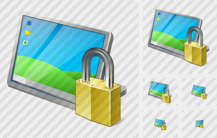 Desktop Locked Symbol Desktop Locked Symbol