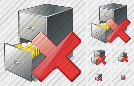 Document Box Delete Symbol